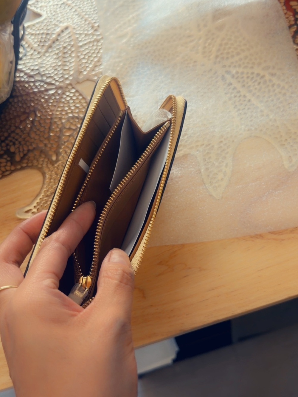 Coach Yellow Belle Zip-Around Wallet - Picture 4 of 5